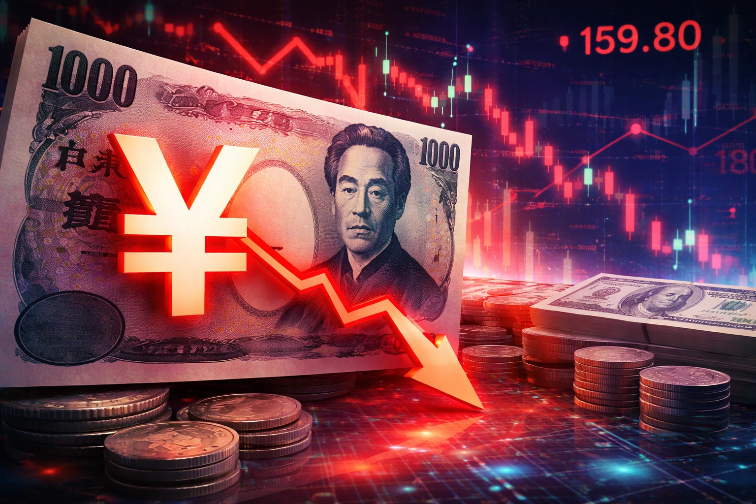 Yen Tertekan Dekati Level 160 per Dolar
